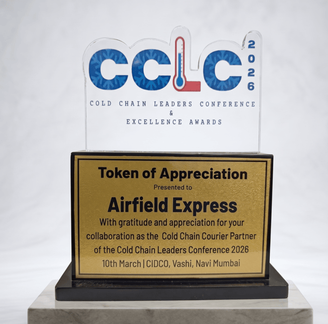 Token of Appreciation - Cold Chain Courier Partner - Airfield Express
